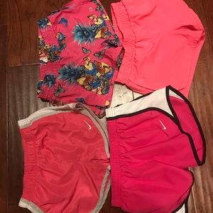 Girls Nike and Gap shorts